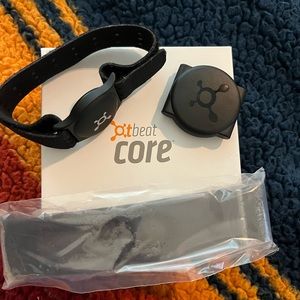 Orange theory arm and chest monitor